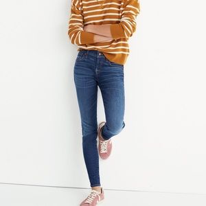 Madewell 8” rise blue skinny jean in ames wash